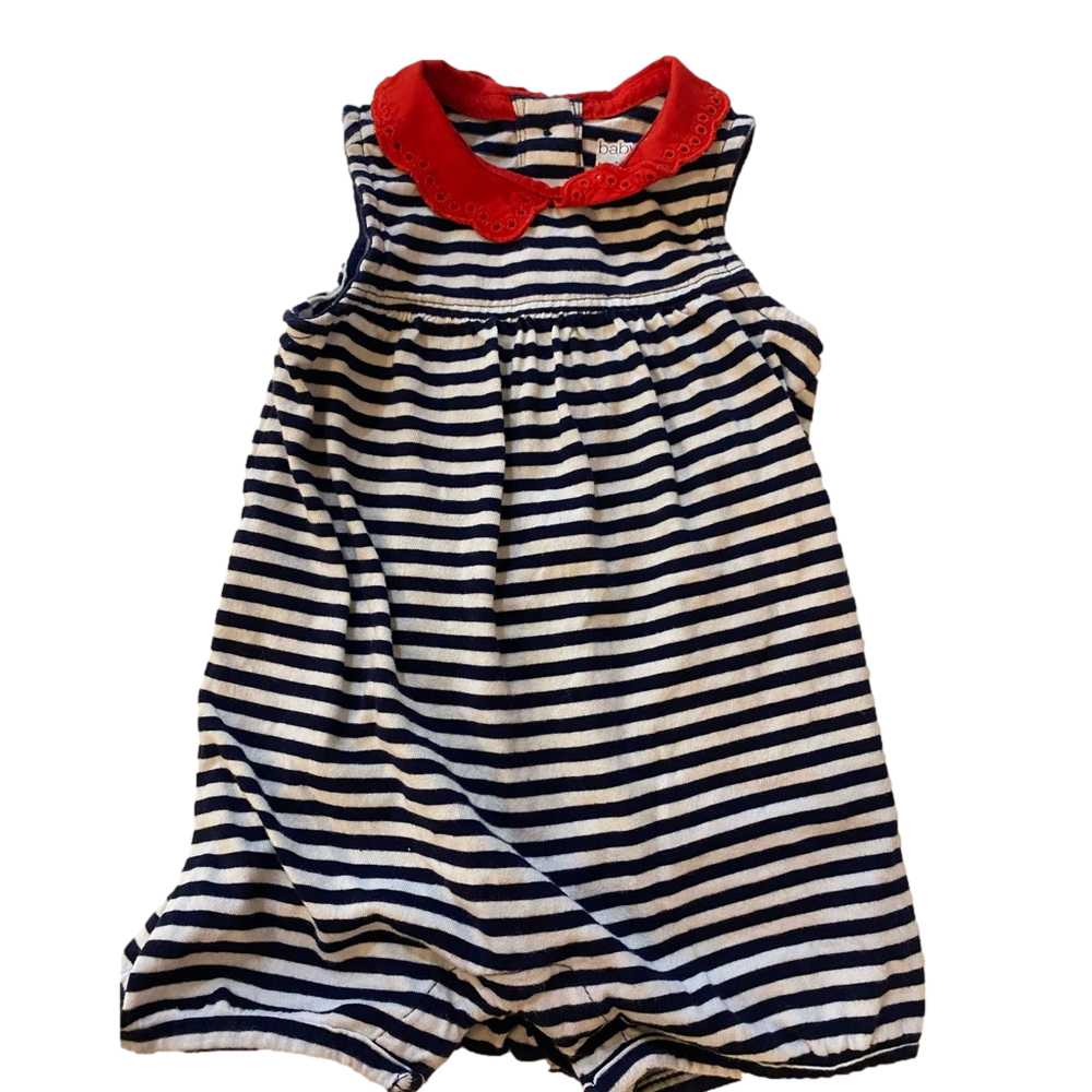 Gap Baby Girls 3-6 Month  Red White Blue Summer Romper